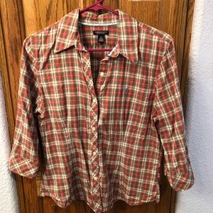 Plaid shirt - 3/4 length sleeves